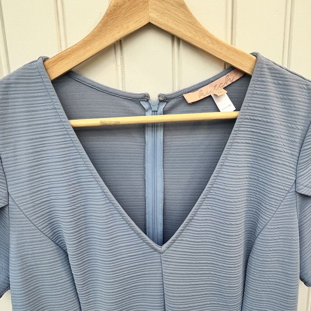Anthropologie Hutch XXL Blue Lisa Knit Flare Dress Stretch Princess Seams Plus - Picture 4 of 9